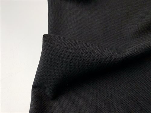 Beklædningsuld - lækker kvalitet i sort, med stræk